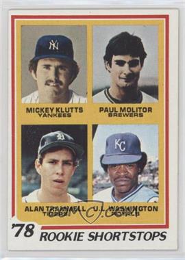 1978 Topps - [Base] #707 - Rookie Shortstops - Mickey Klutts, Paul Molitor, Alan Trammell, U.L. Washington