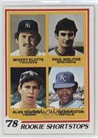 Rookie Shortstops - Mickey Klutts, Paul Molitor, Alan Trammell, U.L. Washington