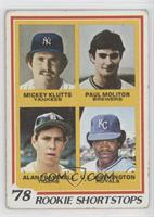 Rookie Shortstops - Mickey Klutts, Paul Molitor, Alan Trammell, U.L. Washington…