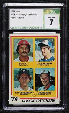 1978 Topps - [Base] #708 - Rookie Catchers - Bo Diaz, Dale Murphy, Lance Parrish, Ernie Whitt [CSG 7 Near Mint]