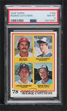 1978 Topps - [Base] #708 - Rookie Catchers - Bo Diaz, Dale Murphy, Lance Parrish, Ernie Whitt [PSA 8 NM‑MT]