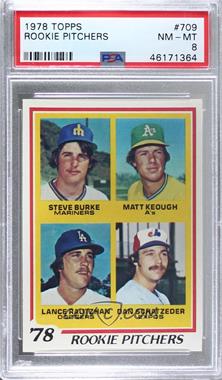 1978 Topps - [Base] #709 - Rookie Pitchers - Steve Burke, Matt Keough, Lance Rautzhan, Dan Schatzeder [PSA 8 NM‑MT]