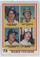 Rookie Pitchers - Steve Burke, Matt Keough, Lance Rautzhan, Dan Schatzeder