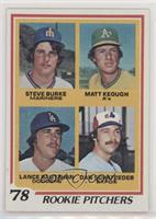 Rookie Pitchers - Steve Burke, Matt Keough, Lance Rautzhan, Dan Schatzeder