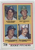 Rookie Pitchers - Steve Burke, Matt Keough, Lance Rautzhan, Dan Schatzeder