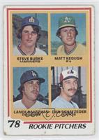 Rookie Pitchers - Steve Burke, Matt Keough, Lance Rautzhan, Dan Schatzeder [Goo…