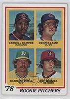 Rookie Pitchers - Cardell Camper, Dennis Lamp, Roy Thomas, Craig Mitchell [Good…