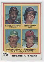 Rookie Pitchers - Cardell Camper, Dennis Lamp, Roy Thomas, Craig Mitchell [Good…