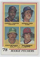 Rookie Pitchers - Cardell Camper, Dennis Lamp, Roy Thomas, Craig Mitchell