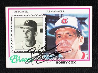 1978 Topps - [Base] #93 - Bobby Cox [JSA Certified COA Sticker]