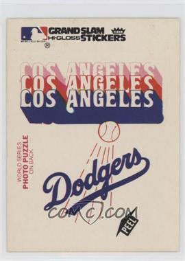 1979 Fleer Grand Slam Hi-Gloss Team Stickers - [Base] #LAD.3 - Los Angeles Dodgers Team