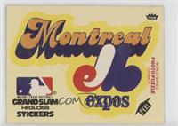 Montreal Expos Team (Team Logo. 1978 Back)
