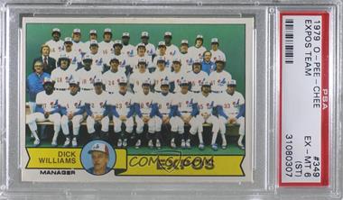 1979 O-Pee-Chee - [Base] #349 - Montreal Expos Team [PSA 6 EX‑MT (ST)]