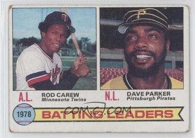 1979 Topps - [Base] #1 - League Leaders - Rod Carew, Dave Parker [Good to VG‑EX]