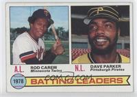 League Leaders - Rod Carew, Dave Parker [Noted]