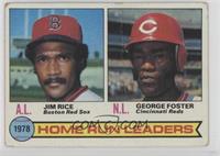 League Leaders - Jim Rice, George Foster [COMC RCR Poor]