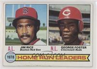 League Leaders - Jim Rice, George Foster [Poor to Fair]