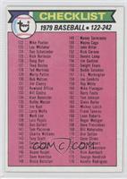 Checklist - Cards 122-242