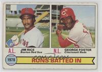 League Leaders - Jim Rice, George Foster [COMC RCR Poor]