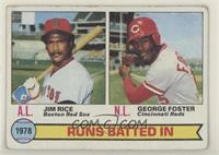 League Leaders - Jim Rice, George Foster [Poor to Fair]