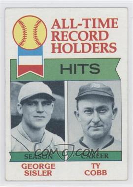 1979 Topps - [Base] #411 - All-Time Record Holders - George Sisler, Ty Cobb (Hits) [Good to VG‑EX]