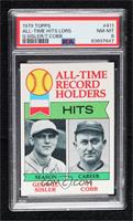 All-Time Record Holders - George Sisler, Ty Cobb (Hits) [PSA 8 NMR…