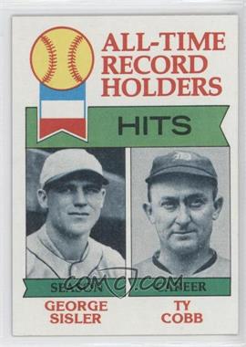 1979 Topps - [Base] #411 - All-Time Record Holders - George Sisler, Ty Cobb (Hits)