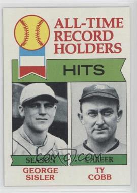 1979 Topps - [Base] #411 - All-Time Record Holders - George Sisler, Ty Cobb (Hits)