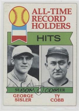 1979 Topps - [Base] #411 - All-Time Record Holders - George Sisler, Ty Cobb (Hits) [Good to VG‑EX]