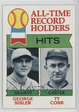 1979 Topps - [Base] #411 - All-Time Record Holders - George Sisler, Ty Cobb (Hits)