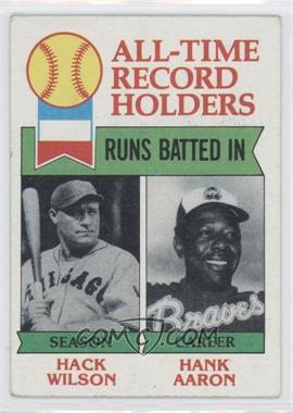 1979 Topps - [Base] #412 - All-Time Record Holders - Hack Wilson, Hank Aaron (Runs Batted In) [Good to VG‑EX]