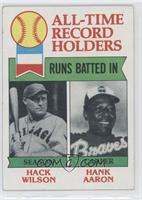 All-Time Record Holders - Hack Wilson, Hank Aaron (Runs Batted In)