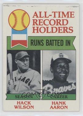 1979 Topps - [Base] #412 - All-Time Record Holders - Hack Wilson, Hank Aaron (Runs Batted In)