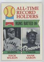 All-Time Record Holders - Hack Wilson, Hank Aaron (Runs Batted In)