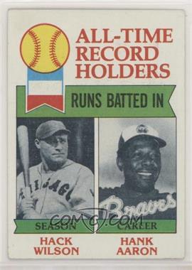1979 Topps - [Base] #412 - All-Time Record Holders - Hack Wilson, Hank Aaron (Runs Batted In)