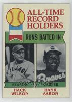 All-Time Record Holders - Hack Wilson, Hank Aaron (Runs Batted In)