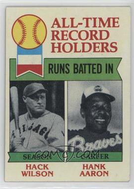 1979 Topps - [Base] #412 - All-Time Record Holders - Hack Wilson, Hank Aaron (Runs Batted In)