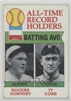 All-Time Record Holders - Rogers Hornsby, Ty Cobb (Batting AVG) [Poor to&n…