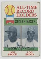 All-Time Record Holders - Lou Brock (Stolen Bases) [COMC RCR Poor]