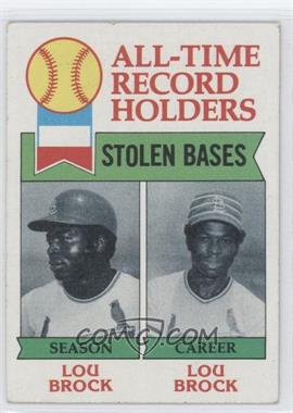 1979 Topps - [Base] #415 - All-Time Record Holders - Lou Brock (Stolen Bases) [Good to VG‑EX]