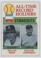 All-Time Record Holders - Nolan Ryan, Walter Johnson (Strikeouts) [Good to…