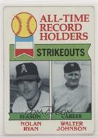 All-Time Record Holders - Nolan Ryan, Walter Johnson (Strikeouts) [Poor to…
