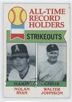 All-Time Record Holders - Nolan Ryan, Walter Johnson (Strikeouts) [Good to…