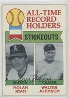 All-Time Record Holders - Nolan Ryan, Walter Johnson (Strikeouts) [Good to…