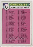 Checklist - Cards 364-484