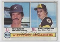 League Leaders - Ron Guidry, Gaylord Perry [Poor to Fair]