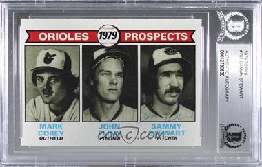 1979 Topps - [Base] #701 - 1979 Prospects - Mark Corey, John Flinn, Sammy Stewart [BAS Authentic]