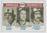 1979 Prospects - Mark Corey, John Flinn, Sammy Stewart [Good to VG…
