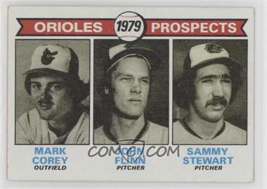 1979 Topps - [Base] #701 - 1979 Prospects - Mark Corey, John Flinn, Sammy Stewart [Good to VG‑EX]