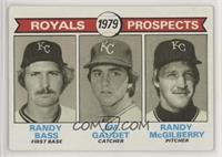 1979 Prospects - Randy Bass, Jim Gaudet, Randy McGilberry